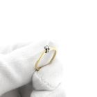 Image 9 of Bicolor gold solitaire ring with diamond; 0.045 ct.