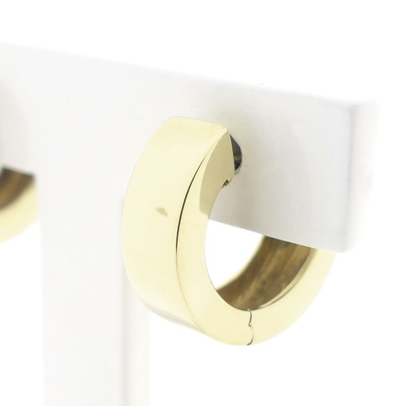 Image 5 of Gold hoop earrings with topaz | Ø 16.7 mm