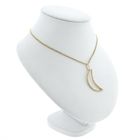 Image 8 of Gold pendant of a moon with zirconia