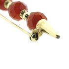 Image 5 of Vintage gold brooch with carnelian