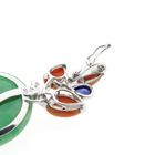 Image 5 of White gold pendant with jade, red jasper and sapphire