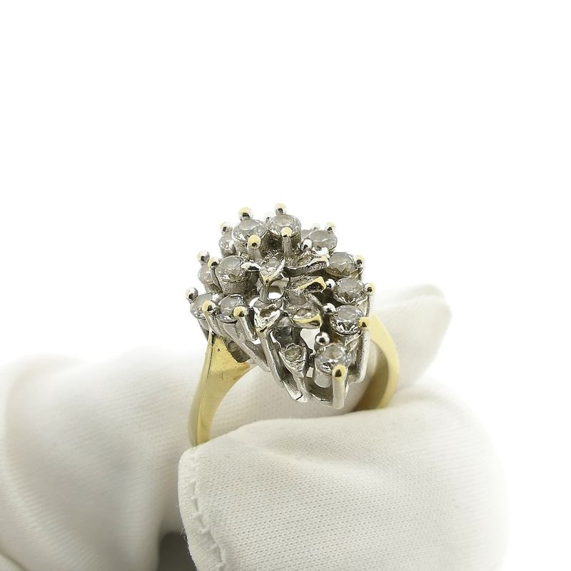 Image 7 of Gold cocktail ring with zirconia