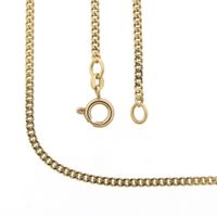 Gold flat gourmet link chain | 72 cm