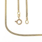 Image 1 of Gold flat gourmet link chain | 72 cm