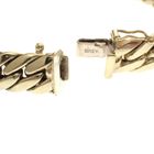 Image 3 of Gold flat gourmet link bracelet | 18.5 cm
