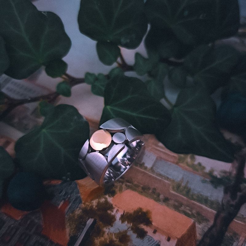 Image 2 of Silver ring with gold circle | Breuning