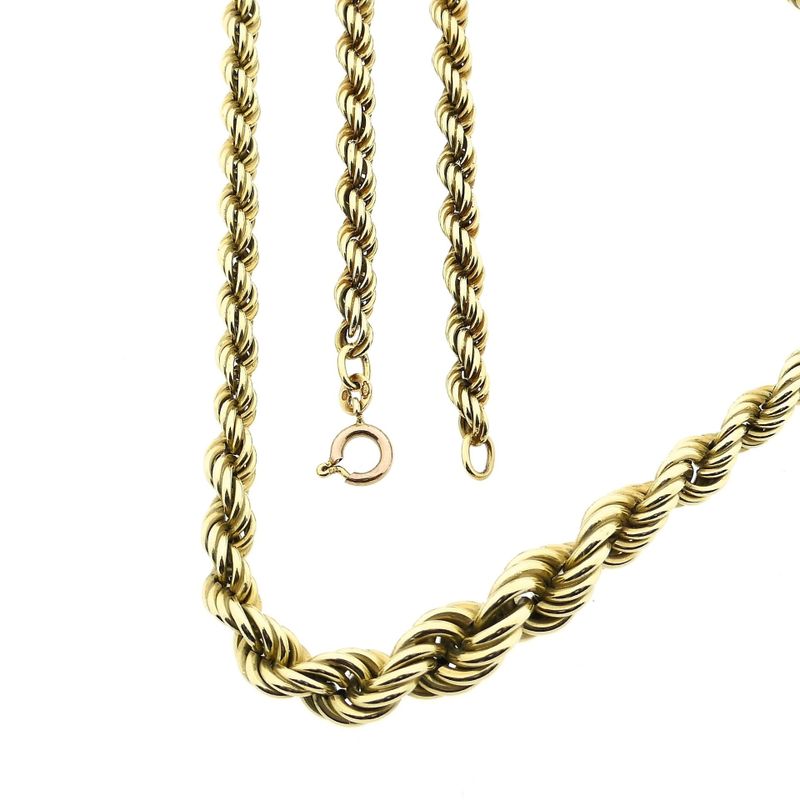 Image 1 of Twisted Gold Link Necklace; 14 Karat; 51.5 cm