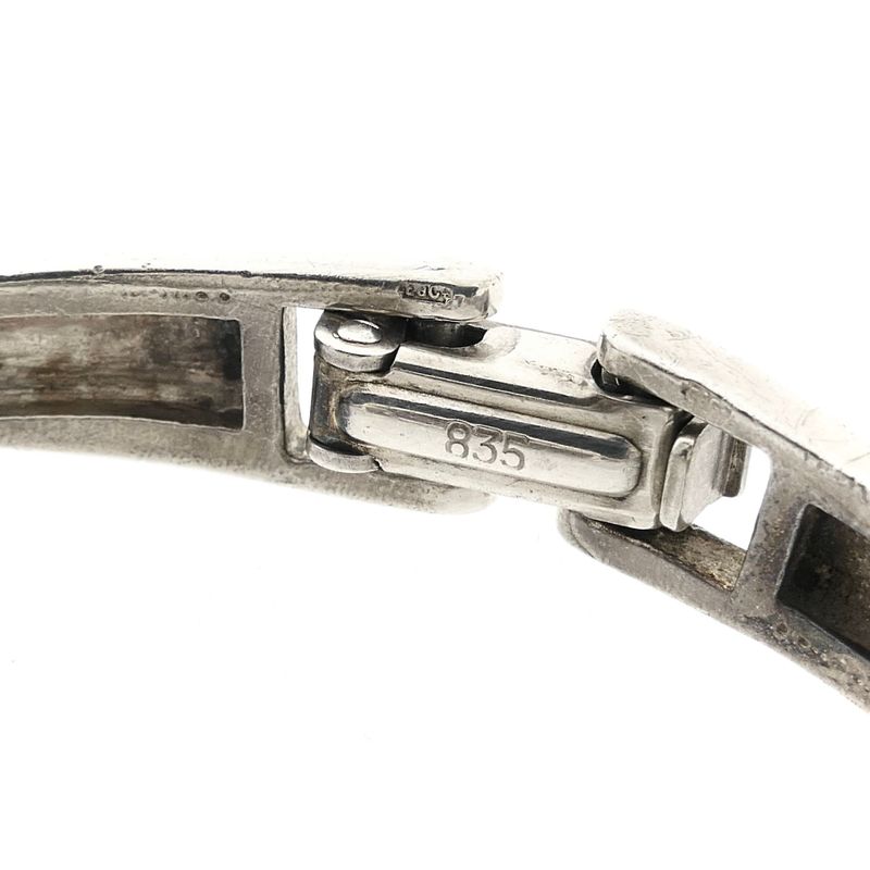 Image 3 of Silver Robust Fantasy Slave Bracelet; Size M