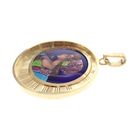 Image 3 of Vintage gold pendant with enamel portrait