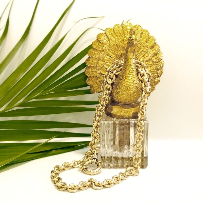 Image 2 of Gold anchor link necklace