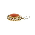 Image 8 of Gold Pendant with Blood Coral and Pearl; 14 Karat