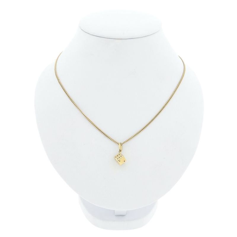 Image 3 of 18 carat gold pendant of a dice