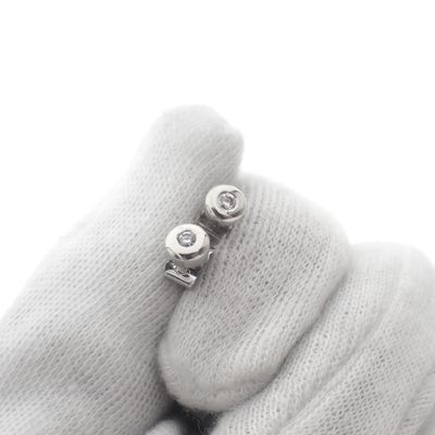 White gold solitaire stud earrings with diamond | 0.06 ct. Image 2 of White gold solitaire stud earrings with diamond | 0.06 ct.