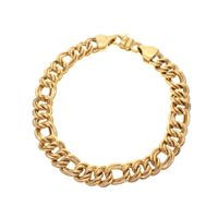 Gold bracelet with fantasy link | 20 cm