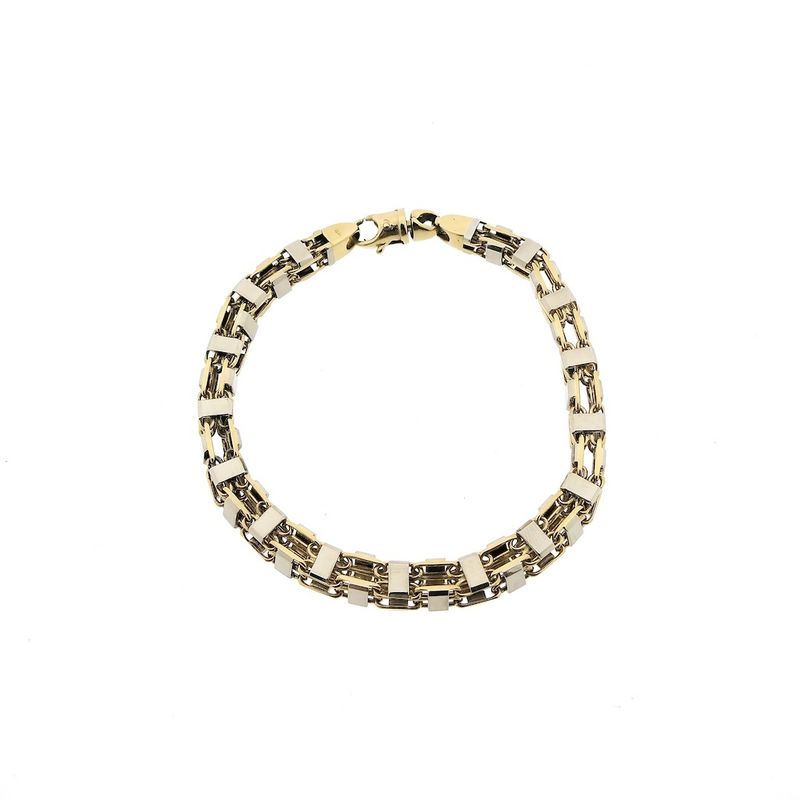 Image 2 of Two-tone gold magnum link bracelet