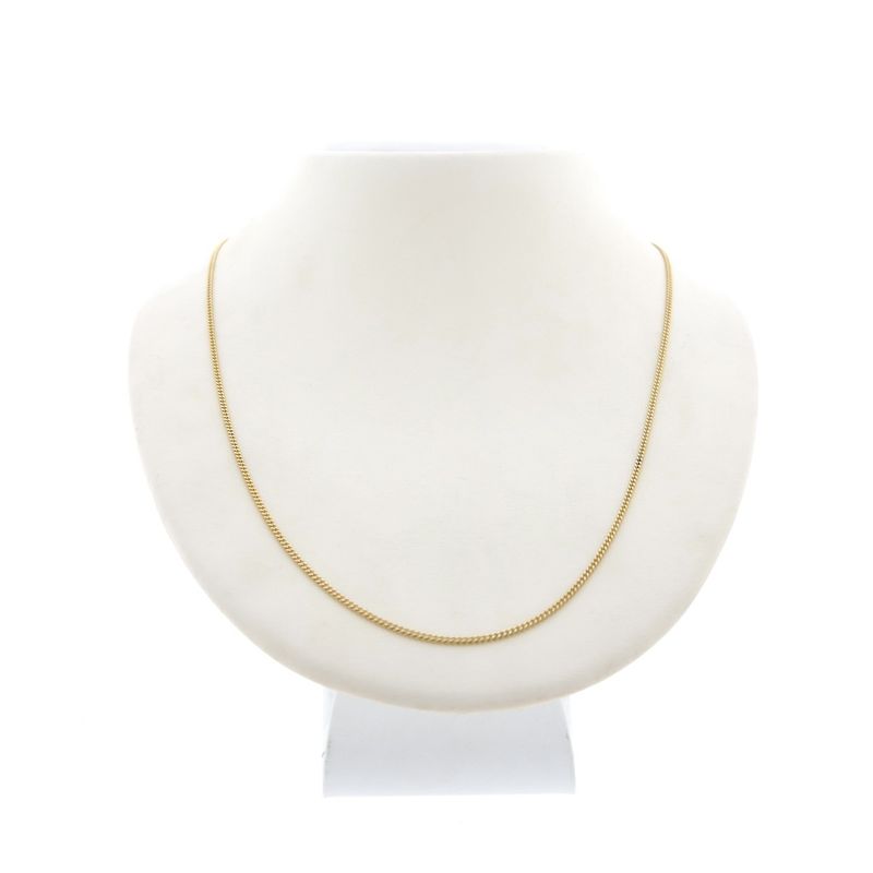 Image 7 of Gold flat gourmet link chain | 60.5