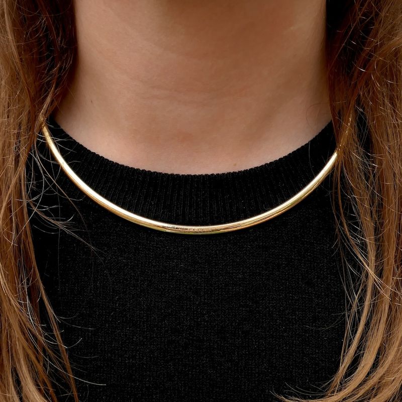 Image 10 of Gold Omega link necklace | 43 cm
