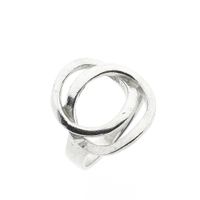 Silver ring with artistic design