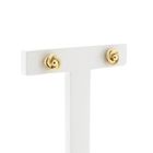 Image 3 of Vintage gold flower-shaped stud earrings