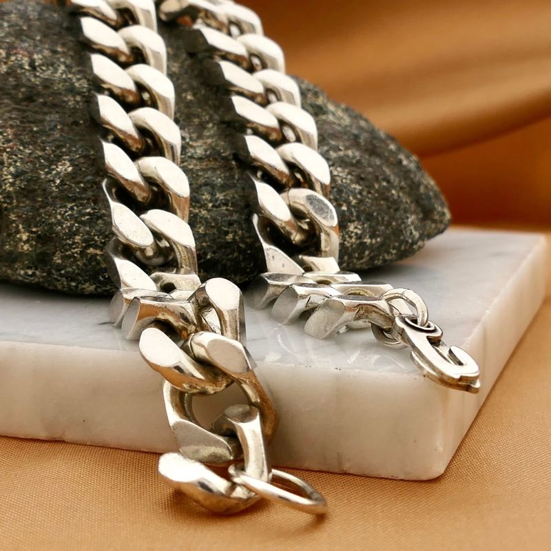 Image 2 of Silver Gourmet Chain Bracelet