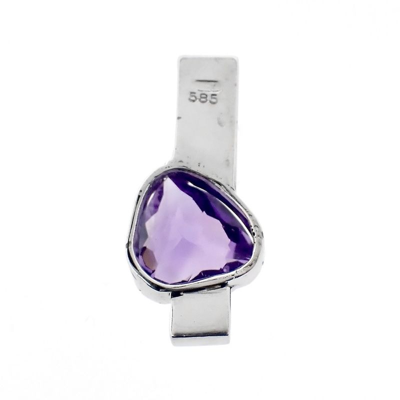 Image 5 of White gold pendant with amethyst