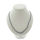 Image 1 of Blue moissanite bead necklace with gold clasp