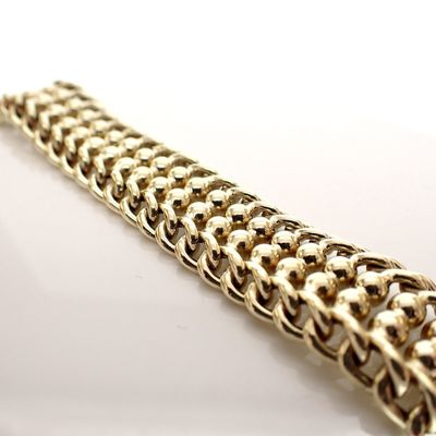 Image 2 of Gold wide link bracelet | 19.5 cm