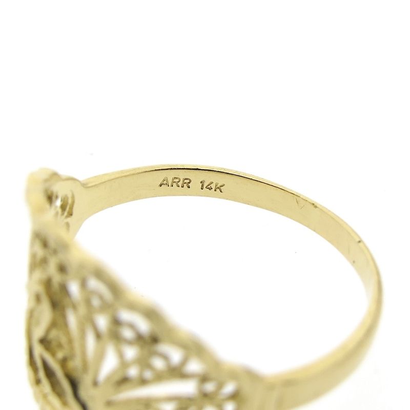 Image 6 of Gold ring with a swan | Vintage