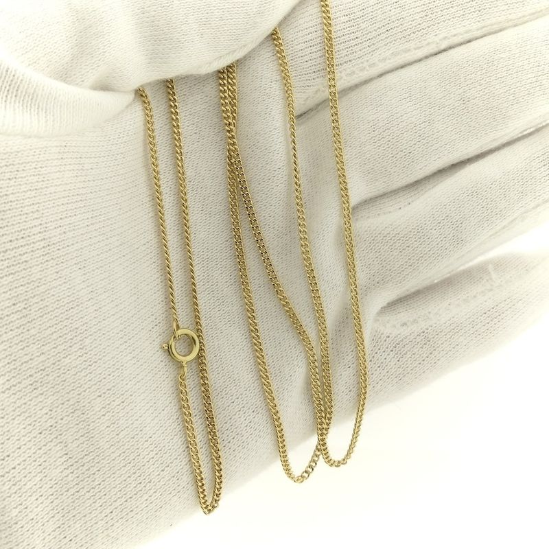 Image 8 of Gold gourmet link chain | 72.5 cm