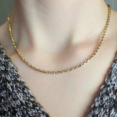 Image 2 of Gold anchor link chain | 38 - 44.5 cm