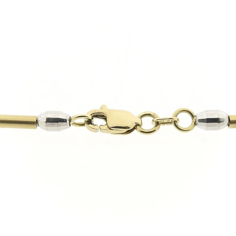 Image 4 of Midas two-tone gold bar link chain