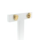Image 2 of Gold stud earrings with diamond; 0.01 ct.