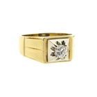 Image 10 of Two-tone gold solitaire ring with diamond | 0.36 ct.