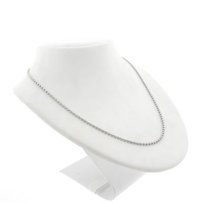 White gold ball link chain Image 2 of White gold ball link chain