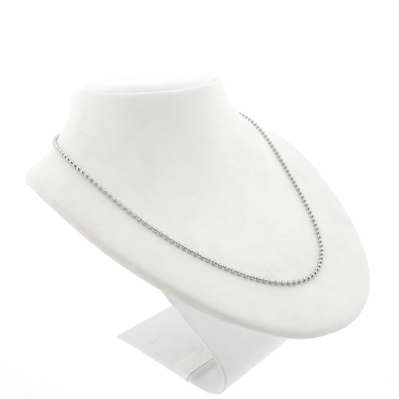 Image 2 of White gold ball link chain