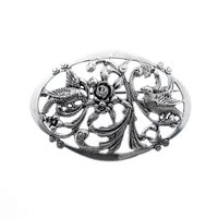 Silver brooch | Floral design