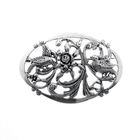 Image 1 of Silver brooch | Floral design