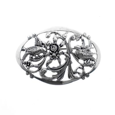 Silver brooch | Floral design Image 1 of Silver brooch | Floral design