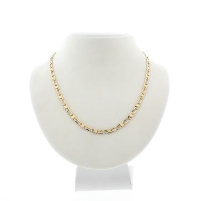 Image 1 of Solid gold fantasy/figaro link chain | 43 cm