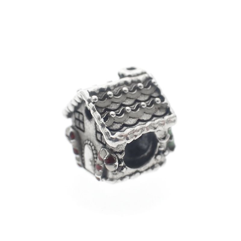 Image 4 of Pandora charm; Silver; Gingerbread House