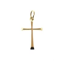 Gold pendant with a subtle cross