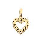Image 5 of Gold pendant in the shape of a heart with diamonds; 0.49 ct.