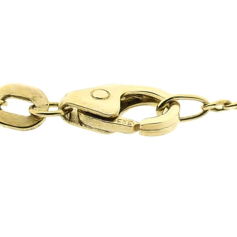 Image 4 of Gold Figaro link bracelet with engraving plate | 15 cm