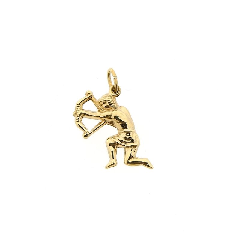 Image 6 of Gold zodiac sign pendant; Sagittarius