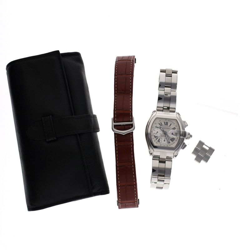 Image 25 of Cartier Roadster; W62006X6 Automatic Chronograph; Collector's Set!