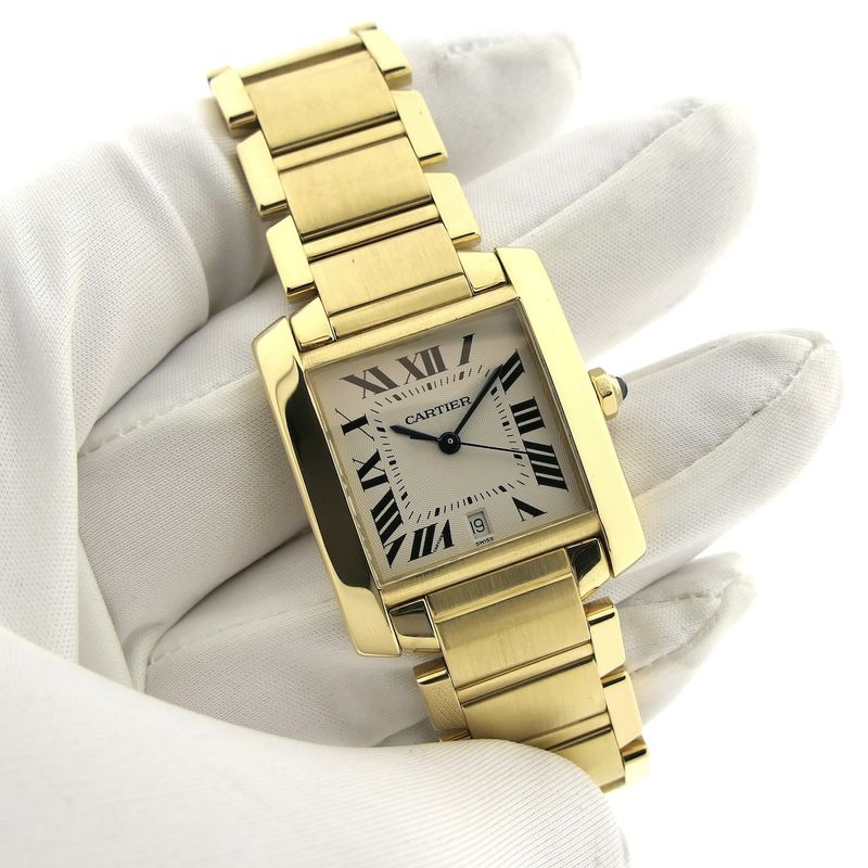 Image 5 of Cartier Tank Française 'Large' 1840; Automatic 18k gold watch