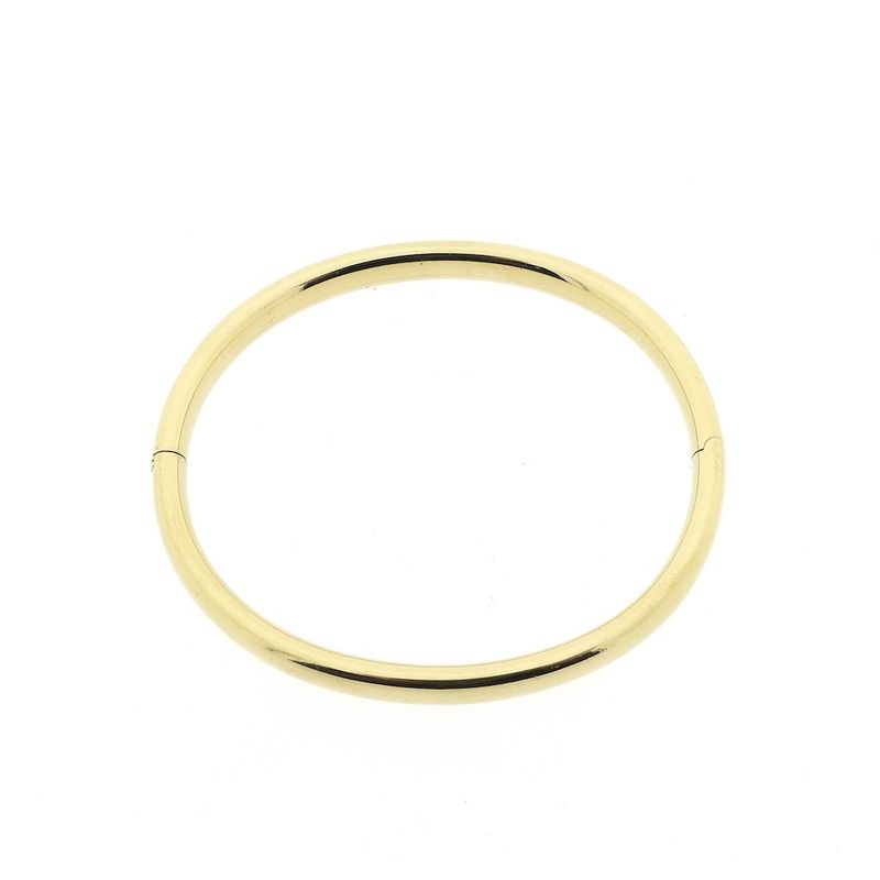 Image 1 of Gold smooth slave bracelet; Size M
