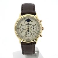 Jaeger-LeCoultre Odysseus 165.7.3; 18k gold chronograph watch with moon phase