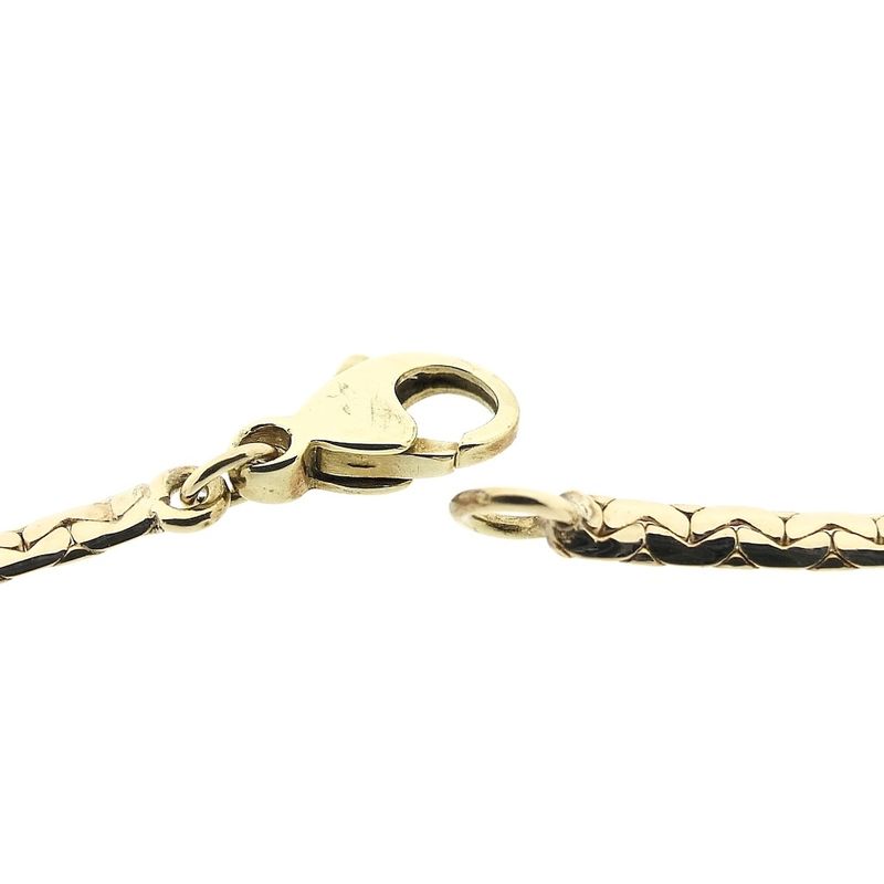 Image 5 of Gold necklace with fixed pendant and diamond; 0.21 ct.