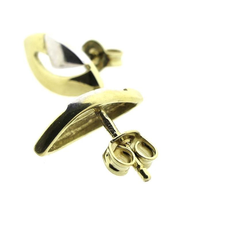 Image 3 of Two-tone gold stud earrings